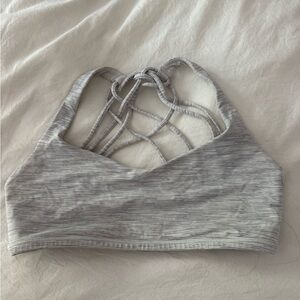 Lululemon Athletica Light Gray Strappy Sports Bra